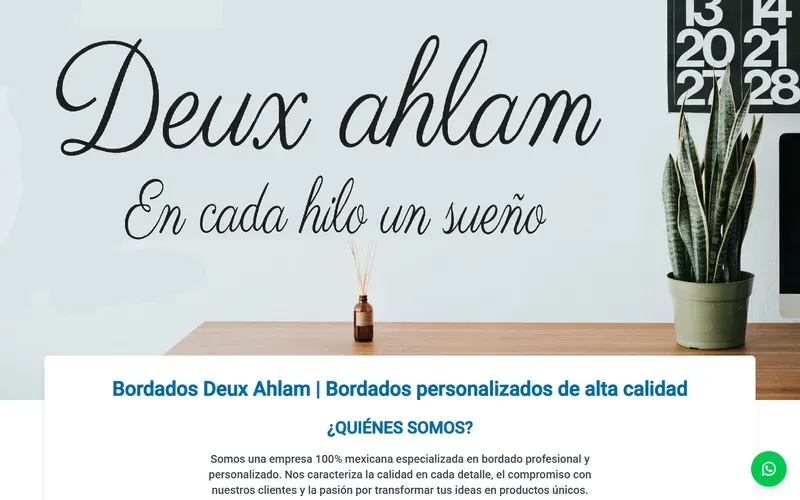 Captura del proyecto Bordados Deux Ahlam